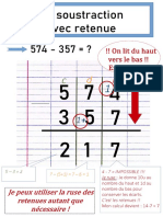 Fiche Soustraction Gabarit