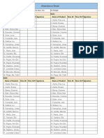 Attendance Sheet