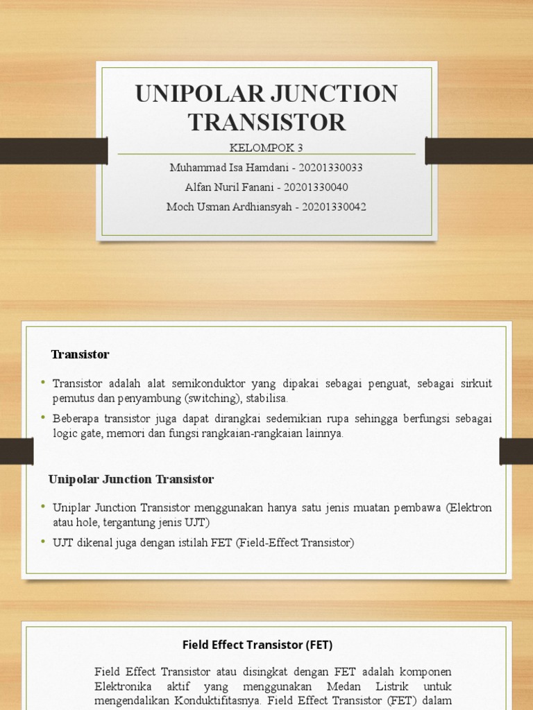 UNIPOLAR JUNCTION TRANSISTOR PDF