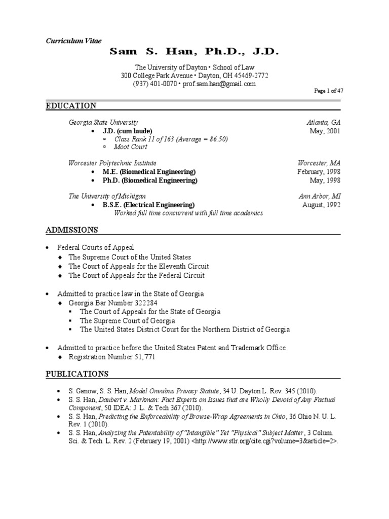 Value of patents on resume picture