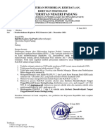 Surat Pemberitahuan Jadwal PLK Semester Jul-Des 2021