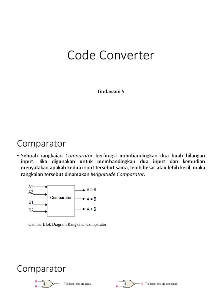 Konsep Dasar Code Converter | PDF | Metode & Bahan Ajar