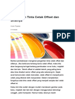 Pengertian Tinta Cetak Offset Dan Sifatnya