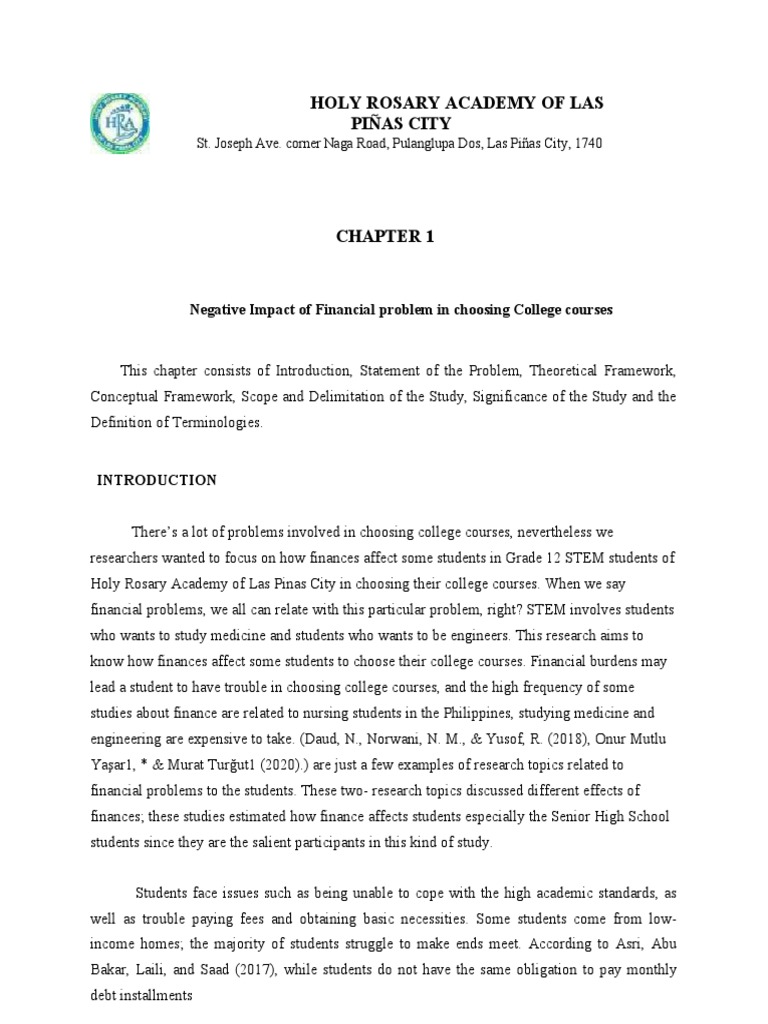 holy-rosary-academy-of-las-pi-as-city-negative-impact-of-financial