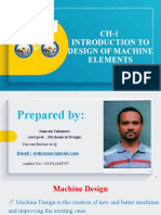 CH-1 Introduction To Design of Machine Elements: Iot, Coe Department of Mechanical Engineering