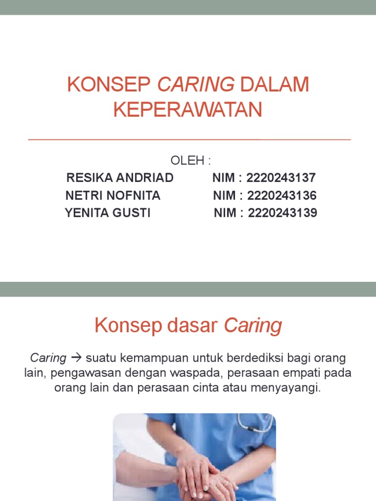 Mengenal Konsep Caring Dalam Keperawatan Pdf
