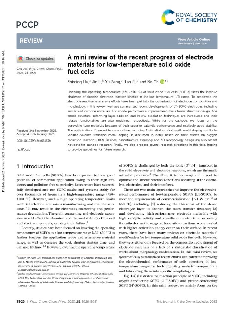 d2cp05133h PDF PDF Solid Oxide Fuel Cell Electrochemistry