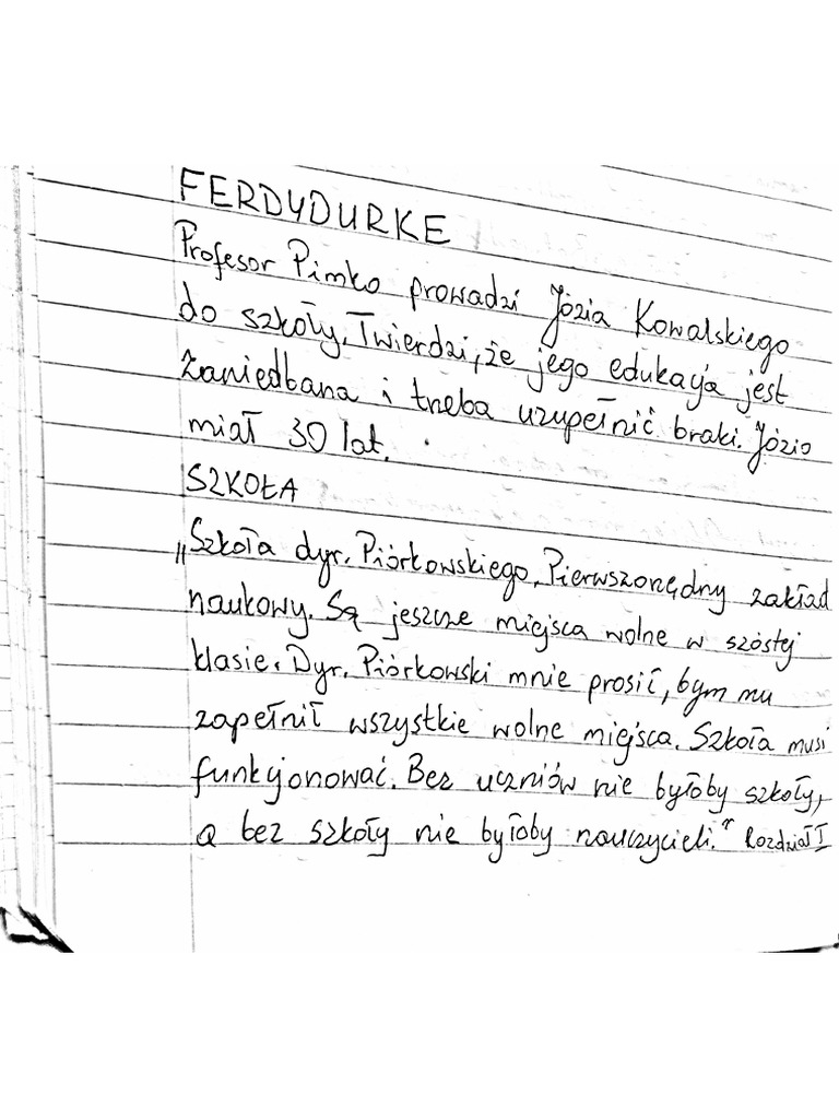 Ferdydurke Opis Szkoly 01 PDF