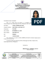 Certification For National Id