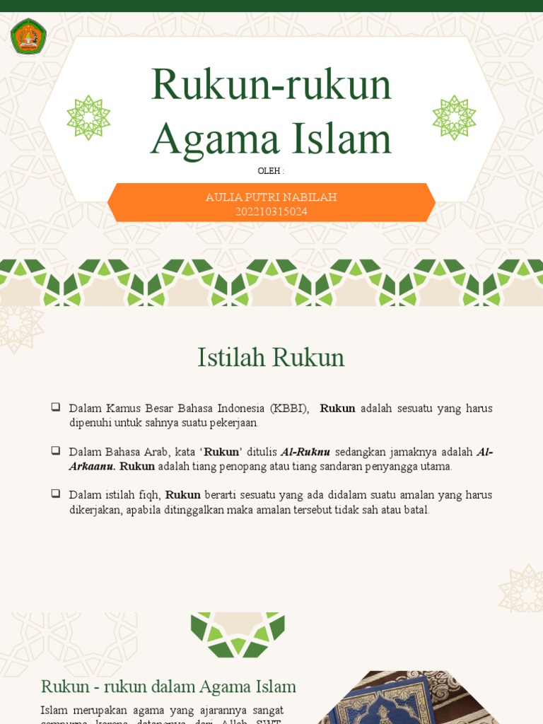 Rukun Agama Islam: Definisi dan Pentingnya | PDF