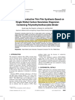 Transparent Conductive Thin Film Synthesis Based On SWCNT Containing Pmma Binder