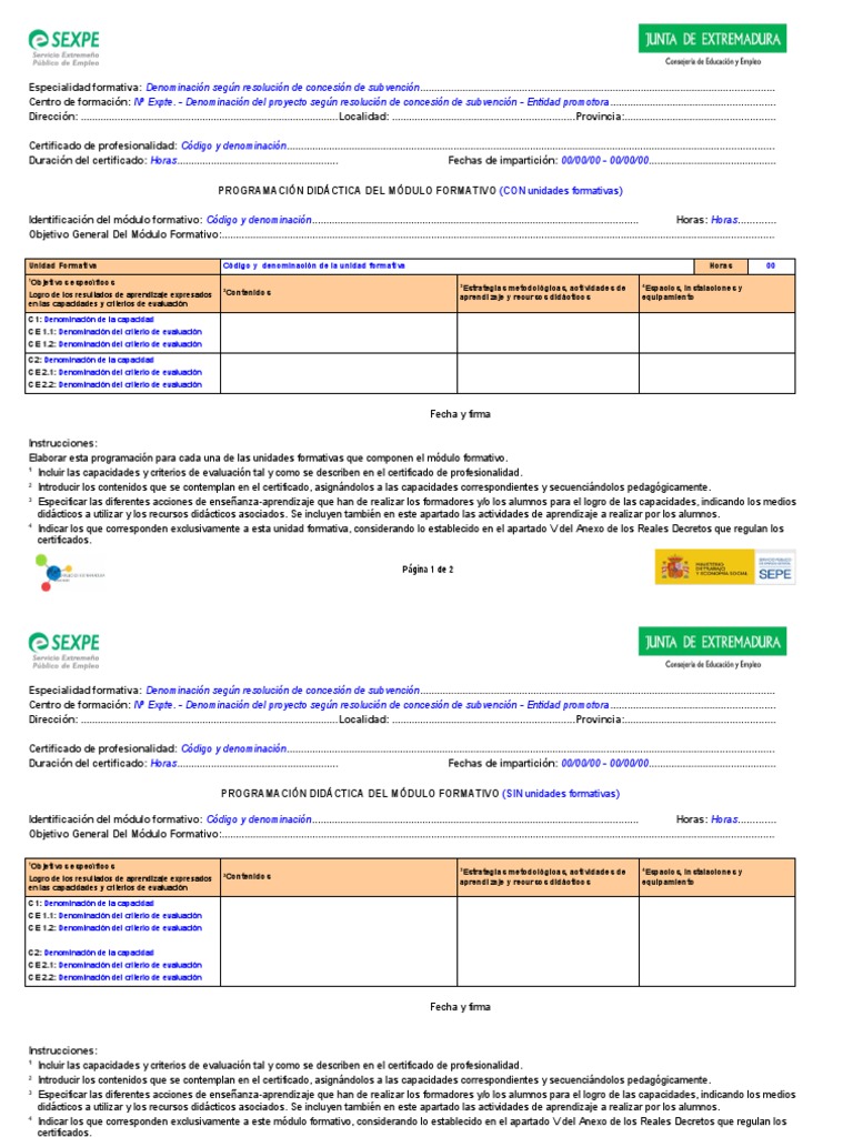 3 Programacion Didactica Del Modulo Formativo | PDF | Evaluación ...
