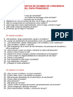 Treinta Preguntas de Examen de Conciencia Del Papa Francisco