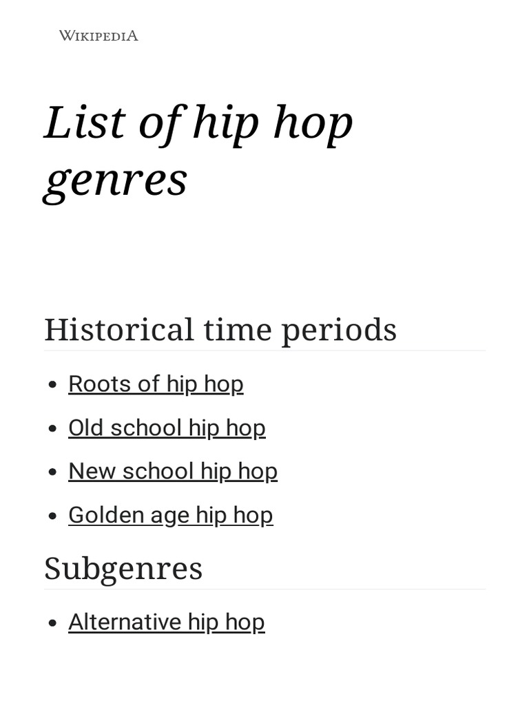 list-of-hip-hop-genres-historical-time-periods-pdf-hip-hop-music
