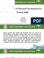 The Principles of Materials Development For Writing Skills