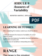 Measures of Variability in Test Scores