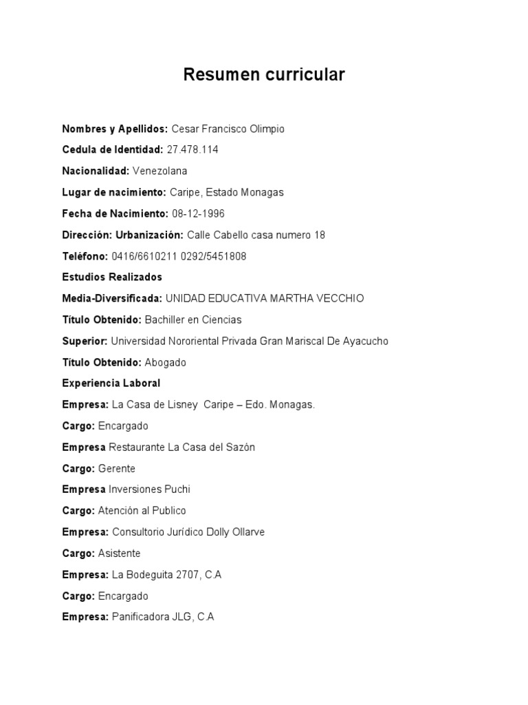 Resumen Curricular PDF - 1703548300