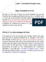 Il N'y A Pas... " (Nu Există... ) În Textele Lui Jacques Lacan