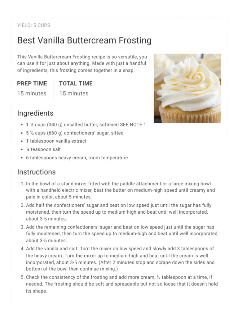 Best Vanilla Buttercream Frosting Baked by An Introvert PDF PDF