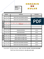 Horário Pedagogia 2022-1