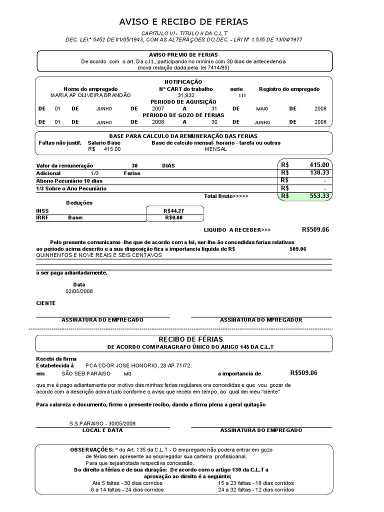 modelo-de-aviso-e-recibo-de-f-rias-pdf-f-rias-trabalhistas