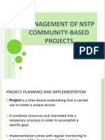 Mgt. of NSTP Community Based Immersion PDF