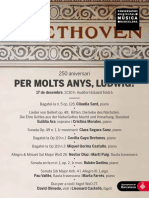 Cartell Concerts Pel 125 Aniversair L.V.Beethoven Al CMMB