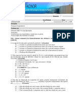 Prova de Finanças Corporativas sobre Payback, TIR e Custo de Capital