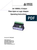 Model 10889A, 6 Output Fiber-Optic To Logic Adapter Operating Instructions