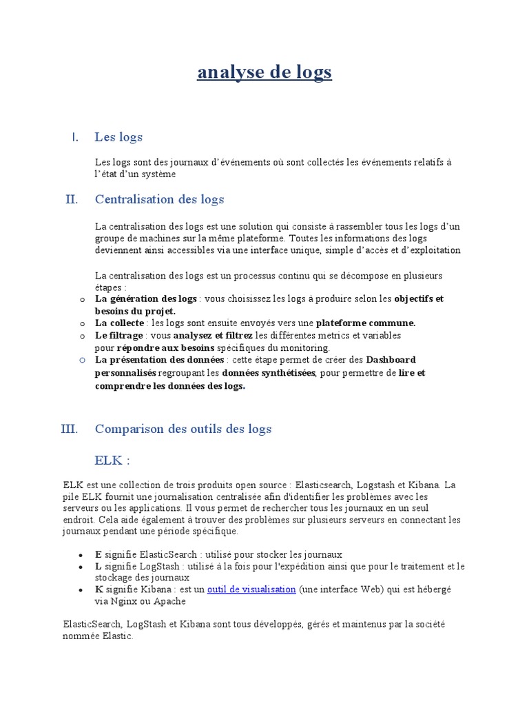 Analyse de Logs | PDF | Serveur (Informatique) | Application
