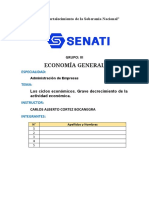 Ciclos económicos y decrecimiento de la actividad