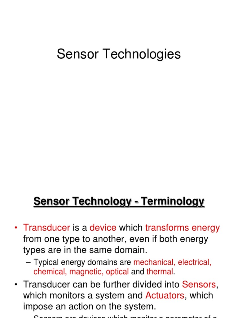07Intro To Sensors PDF Sensor Switch