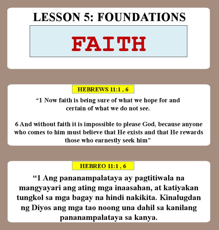 Sol 1 - Lesson 7 Faith | PDF | Faith | Glory (Religion)