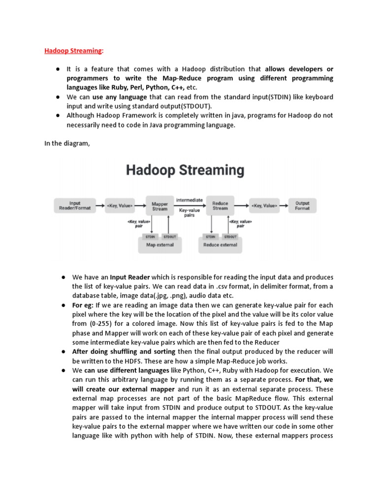 Unit 2 - From Hadoop Streaming PDF | PDF | Map Reduce | Apache Hadoop