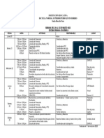 Plantilla para La Programación Semanal de Una Institución