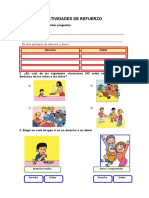 Derechos y deberes infantiles preguntas refuerzo