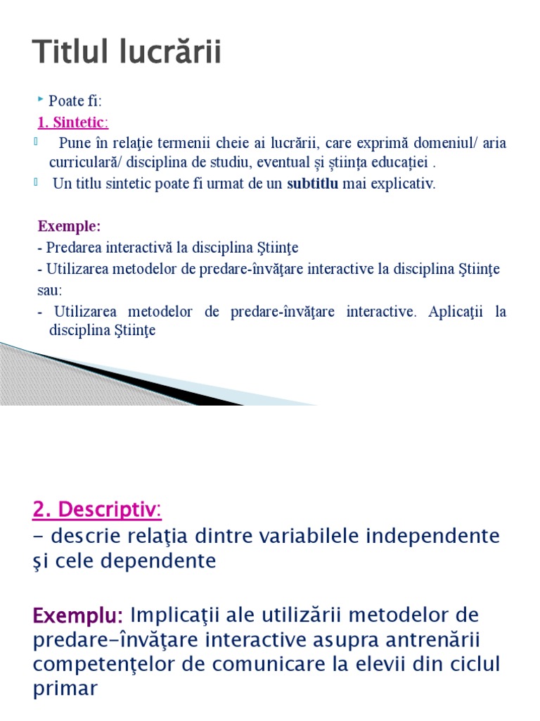 S2 Titlu Si Argument | PDF