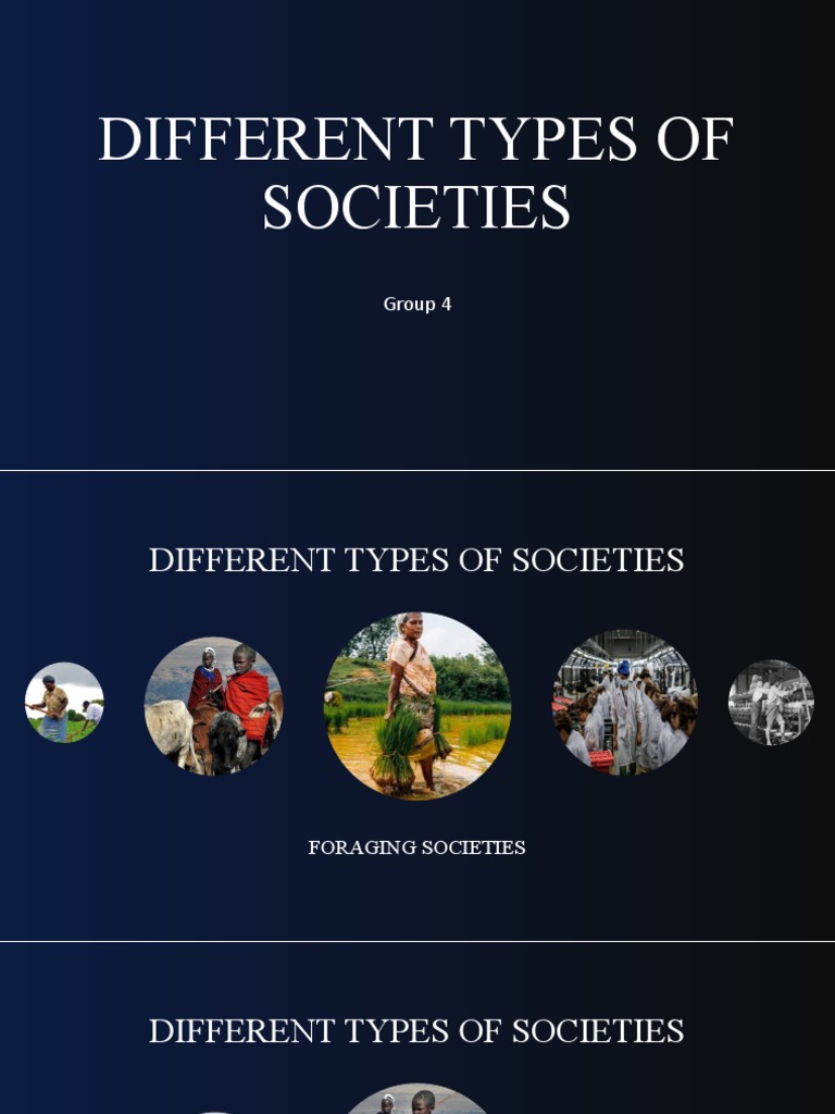 Different Types of Societies PDF