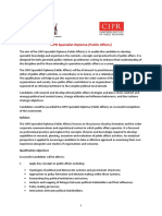 CIPR Specialist Diploma (Public Affairs) Syllabus For Publication
