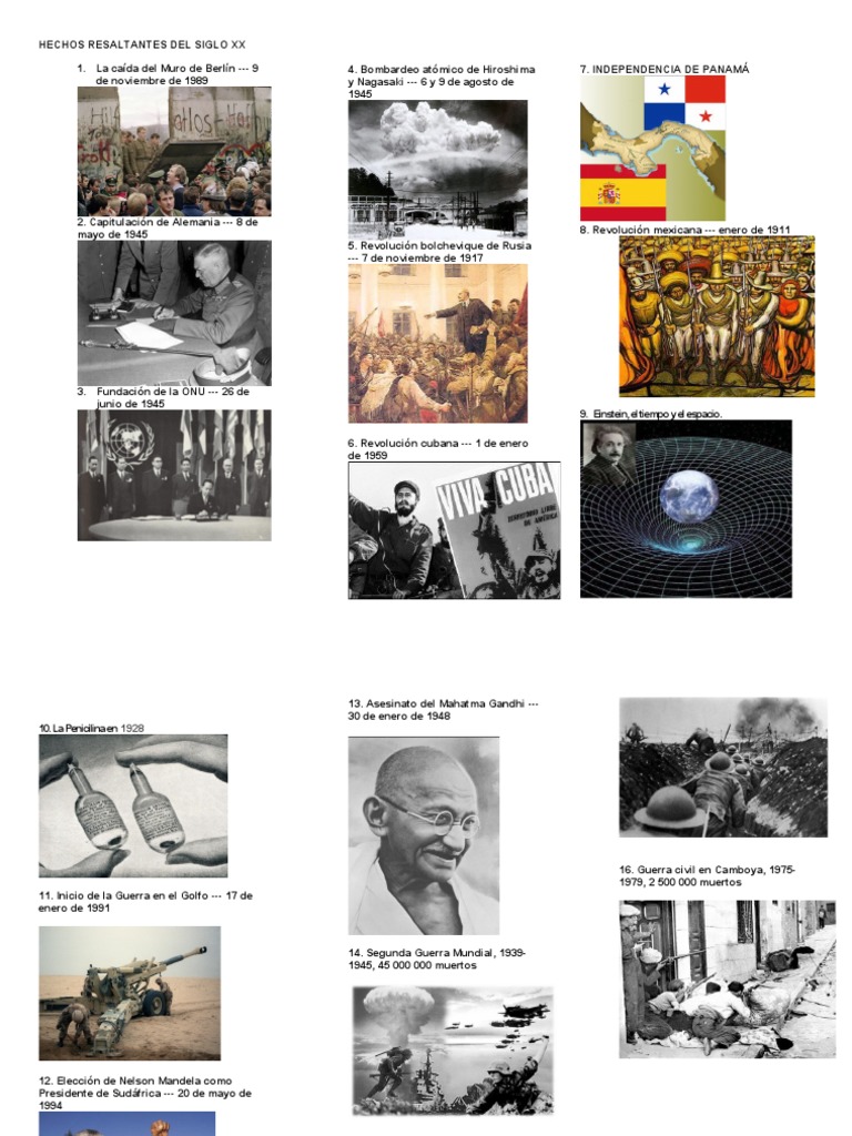 Hechos Clave del Siglo XX | PDF