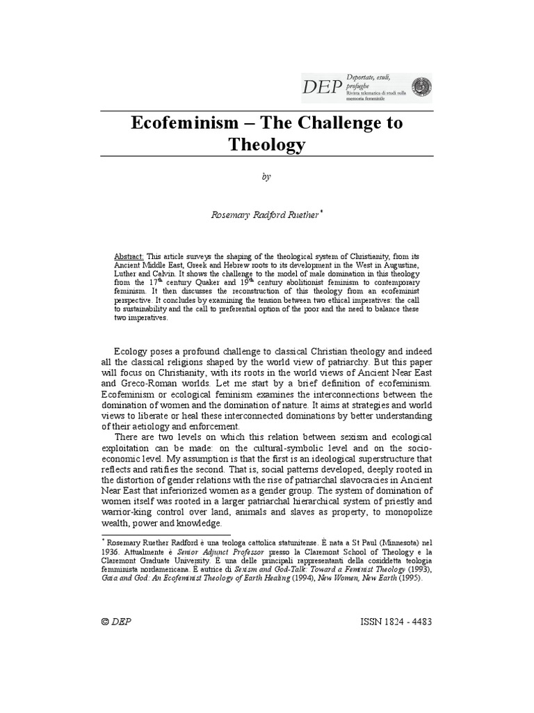 06 20 - Ruether Ecofeminism | PDF | Ecofeminism | Soul