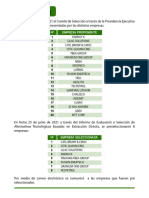 Seleccion Empresas para EDL