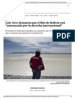 Luis Arce denuncia que el litio de Bolivia está “amenazado por la derecha internacional” _ Internacional _ EL PAÍS