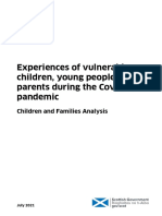 Experiences Vulnerable Children Young People Parents During Covid 19 Pandemic Children Families Analysis