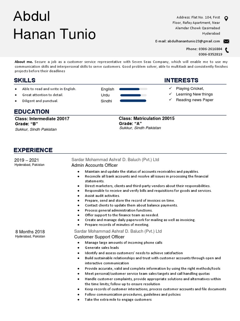 Abdul Hannan CV - 2 PDF | PDF | Accounts Payable | Business