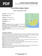 Alerta amarilla Inumet 25/3