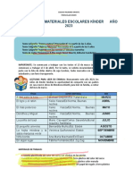 Lista de Utiles Escolares Kinder 2023