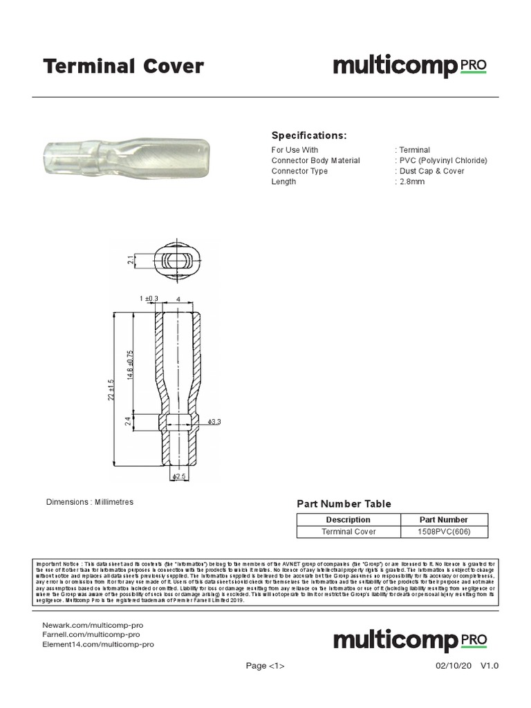 Terminal Cover Specifications PDF License Common Law