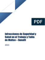 Tabla de Infracciones y Multas 2023 - SUNAFIL