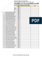 Lista de alumnos de 1ro de secundaria 2023